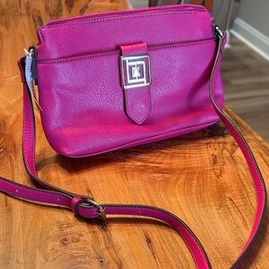 Elegant Liz Claiborne Fuchsia Crossbody Bag